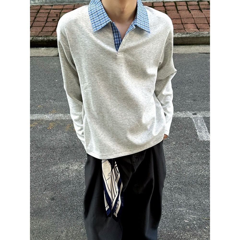 1506-1/CQYRJTK441/P40秋季高知miu系长袖polo衫美式cleanfit外套,男装Polo衫,星座1506-1