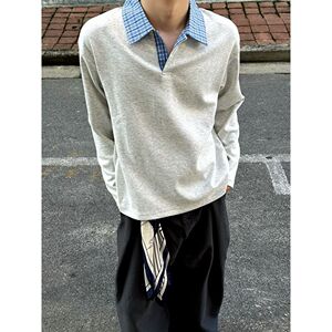 1506-1/CQYRJTK441/P40秋季高知miu系长袖polo衫美式cleanfit外套图片