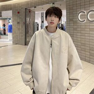 1506/JY66111/P74美式高街麂皮绒夹棉棒球服棉衣外套1图片