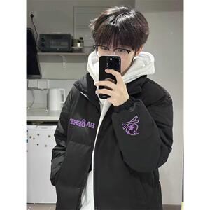 1506/M7901/P59新款冬季棉服棉衣男生加厚保暖面包服1,乖乖脸男生穿搭图片