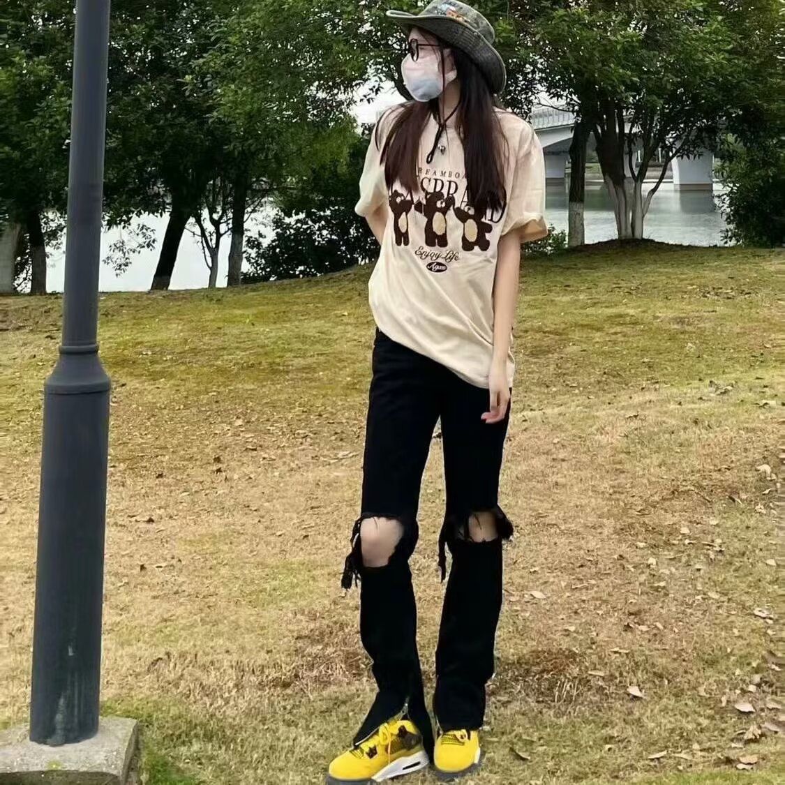 1506-1/KGA181/P42百搭高腰显瘦显腿长直筒裤图片