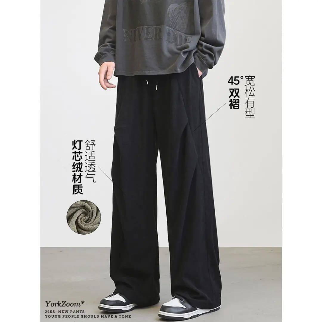 1506-1/KA4351/P37春秋褶皱潮流百搭裤子男美式,男装休闲裤,星座1506-1
