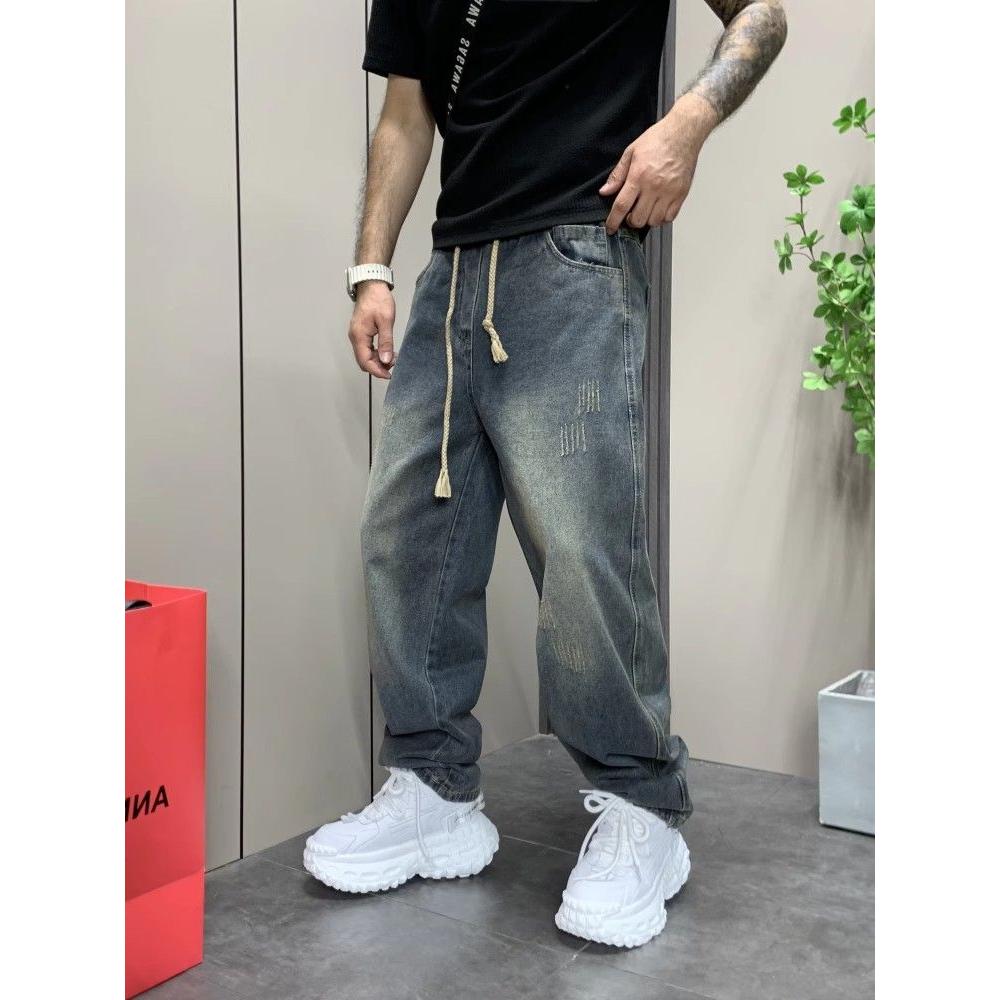 1506/QK8410/P50美式休闲复古渐变色水洗牛仔裤男长裤子1,男装牛仔裤,星座1506-1
