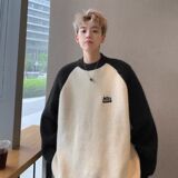 1506/QM1620/P49美式男秋季圆领宽松学院风潮牌休闲针织衫外套1，男装针织衫/毛衣，星座1506-1