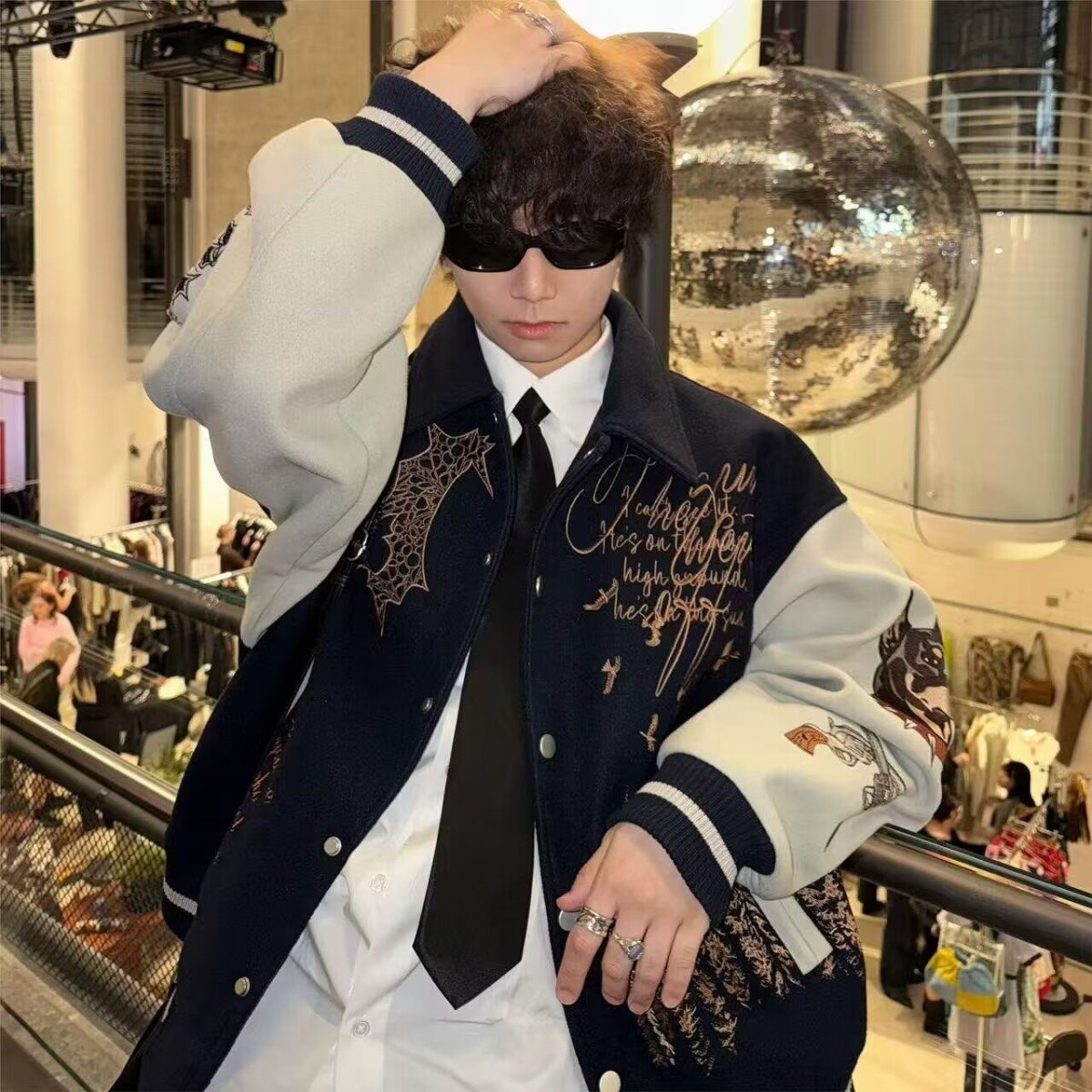 1506-1/JV881/P74风刺绣棒球服夹克男女外套,男装夹克,星座1506-1