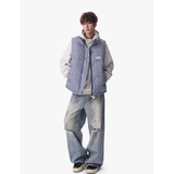 1506/QA030/P52美式格子风立领马甲男加厚棉服背心格纹背心棉衣，男装背心/马甲，星座1506-1