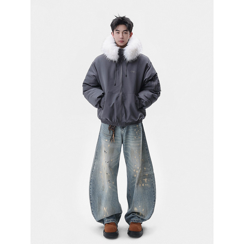 1506-1/M6010/P90冬季新款毛领棉服男女休闲韩版宽松高级感棉衣2，男装棉衣，星座1506-1