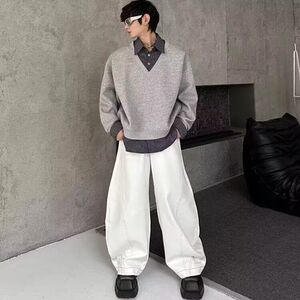 1506-1/WC1761/P48春季假两件衬衫领卫衣男韩系图片