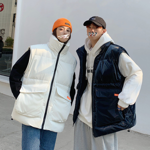 可脱卸 90白鸭绒连帽加厚羽绒服马甲背心男士冬季情侣2020/图片