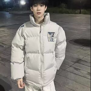 1506/MF9091/P98冬季美式复古刺绣字母棉服男女冬季棉袄1图片