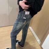 1506-1/K80421/P46高端新款后兜刺绣帆船直筒裤男，男装休闲裤，星座1506-1