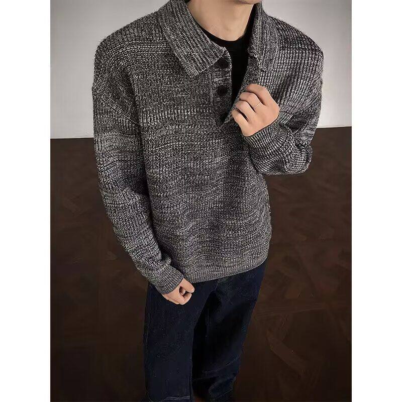 1506-1/MM58041/P72简约纯色细条磨毛通勤针织毛衣,男装针织衫/毛衣,星座1506-1