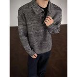 1506-1/MM58041/P72简约纯色细条磨毛通勤针织毛衣，男装针织衫/毛衣，星座1506-1