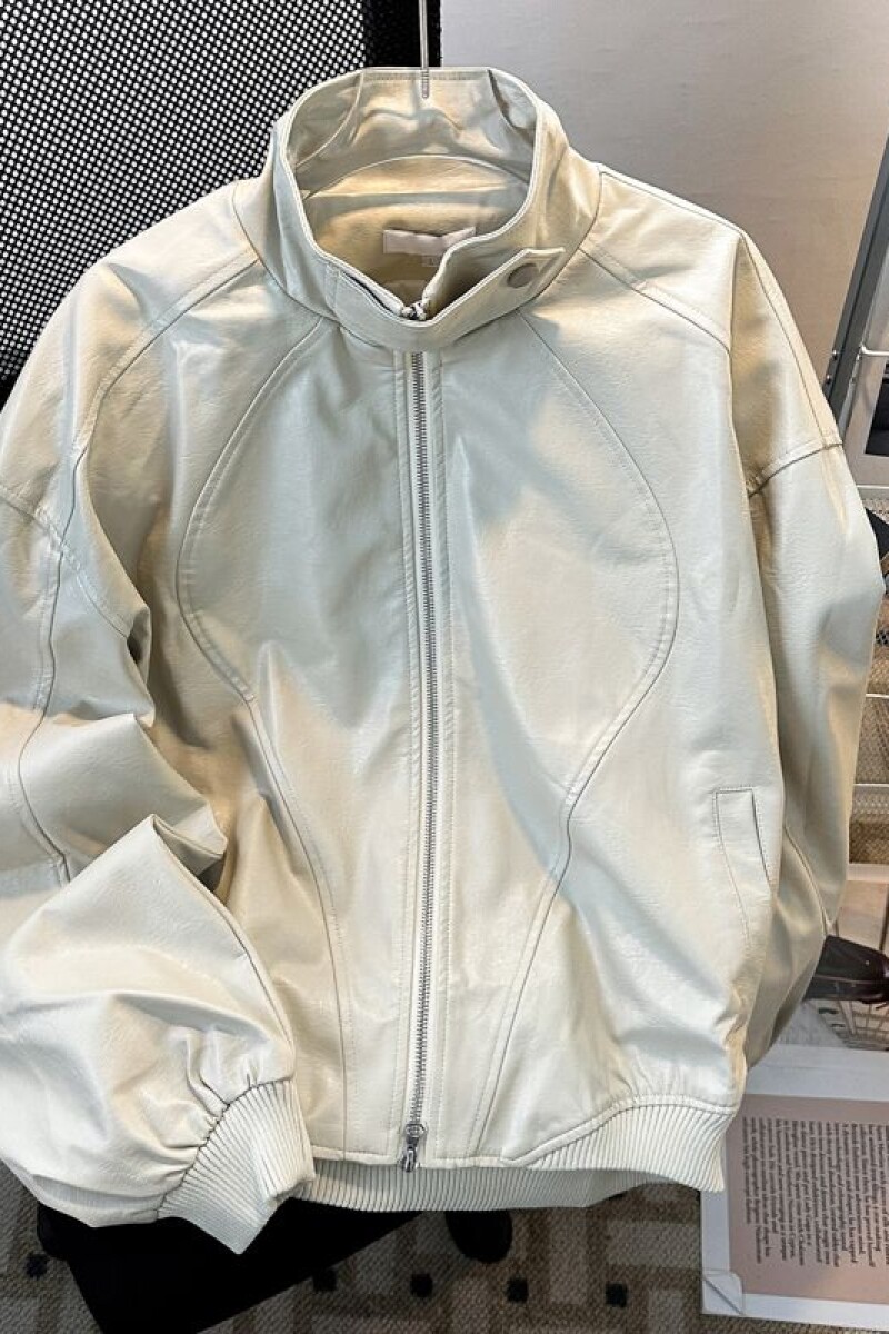 1506-1/JJK87281/P71小众设计感pu皮立领垫肩机车服夹克男,男装夹克,星座1506-1