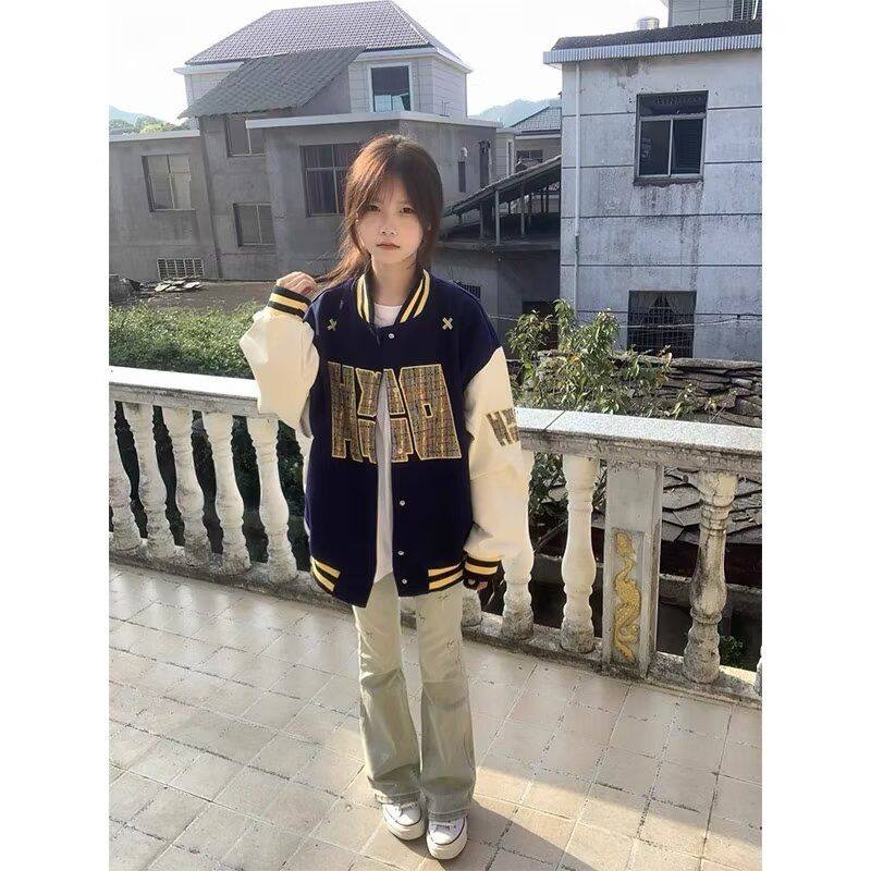 1506-1/JJK88061/P74美式潮牌棒球服夹克男潮字母图片
