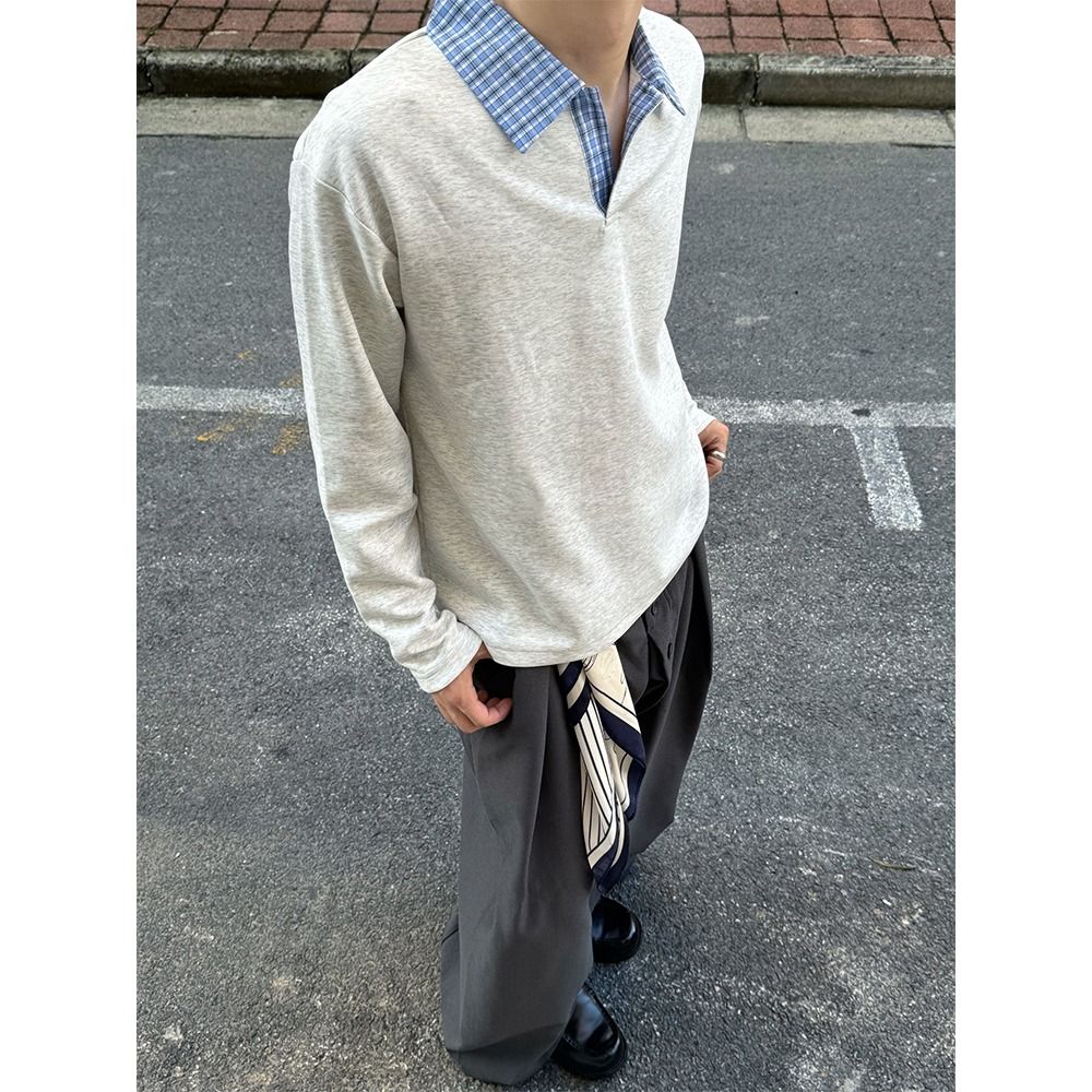 1506-1/CQYRJTK441/P40秋季高知miu系长袖polo衫美式cleanfit外套,男装Polo衫,星座1506-1