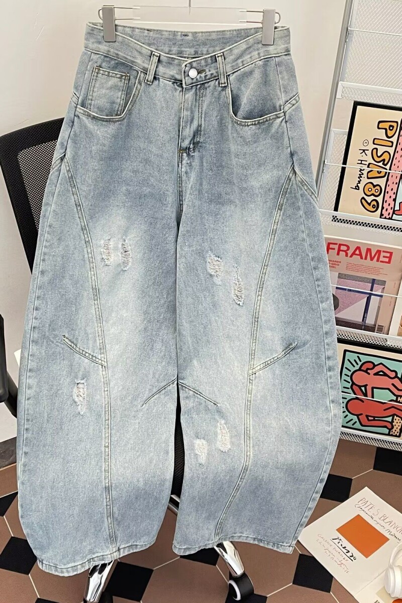 1506-1/KXK810621/P60个性字母牛仔裤嘻哈ins潮高街潮流痞帅长裤,男装牛仔裤,星座1506-1