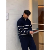 1506-1/M50071/P50慵懒风bf复古软糯套头拉链针织衫，男装针织衫/毛衣，星座1506-1