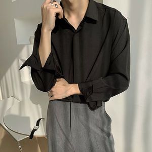 1506-1/CC1081/P32春夏季男士冰丝衬衫长袖高级感图片