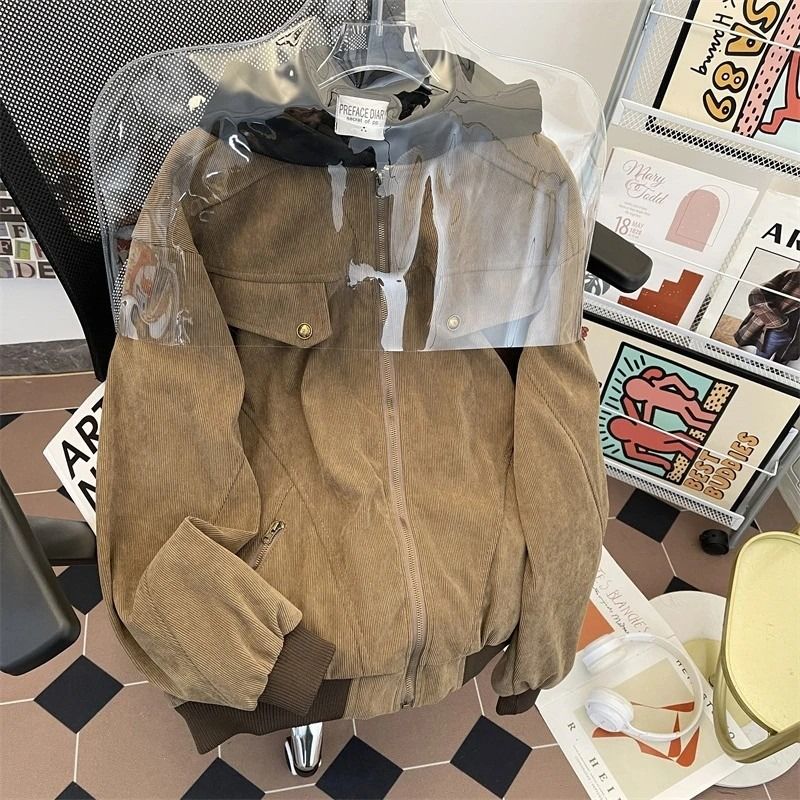 1506/MS60151/P79工装夹克男春季复古宽松假两件棒球服外套1,男装夹克,星座1506-1