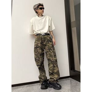1506-1/K11121/P63男女宽松高街束脚直筒拖地裤子潮图片