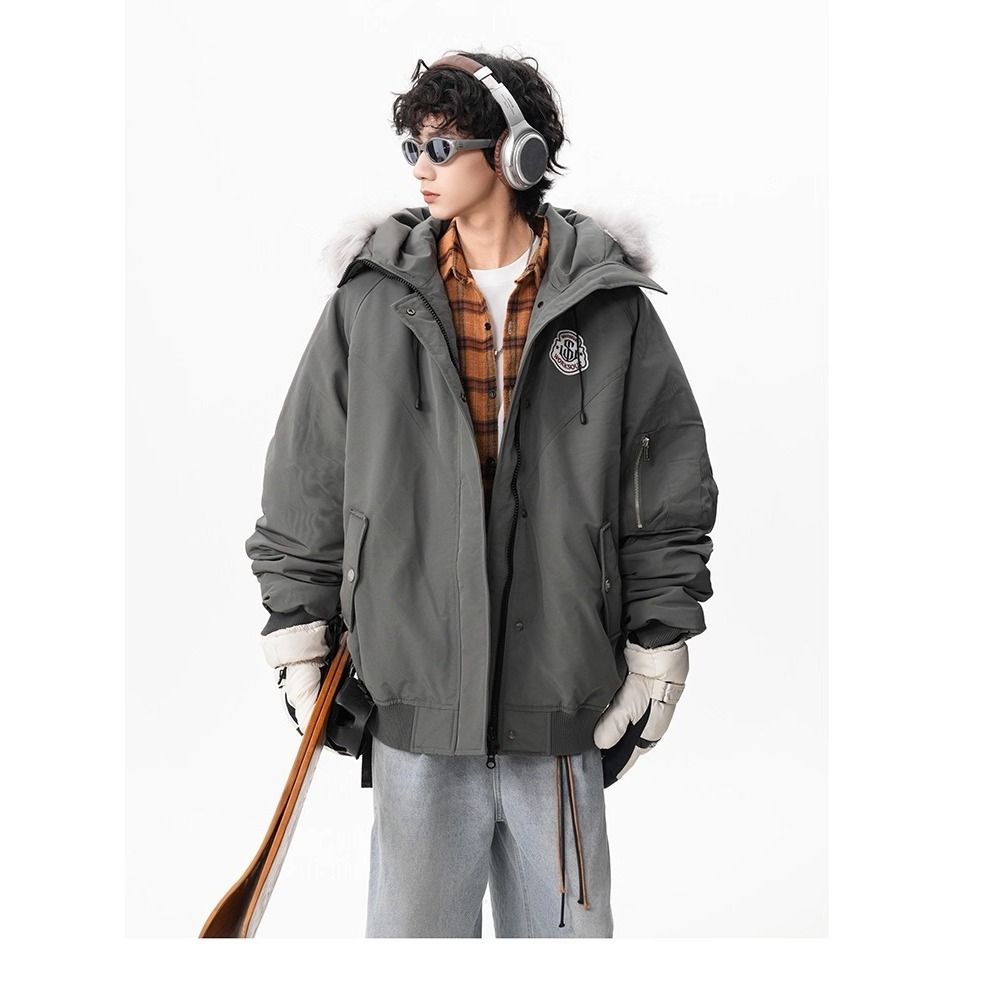1506/M25091/P89美式可拆卸毛领棉衣男款冬季潮牌学院风夹克棉服1,男装夹克,星座1506-1