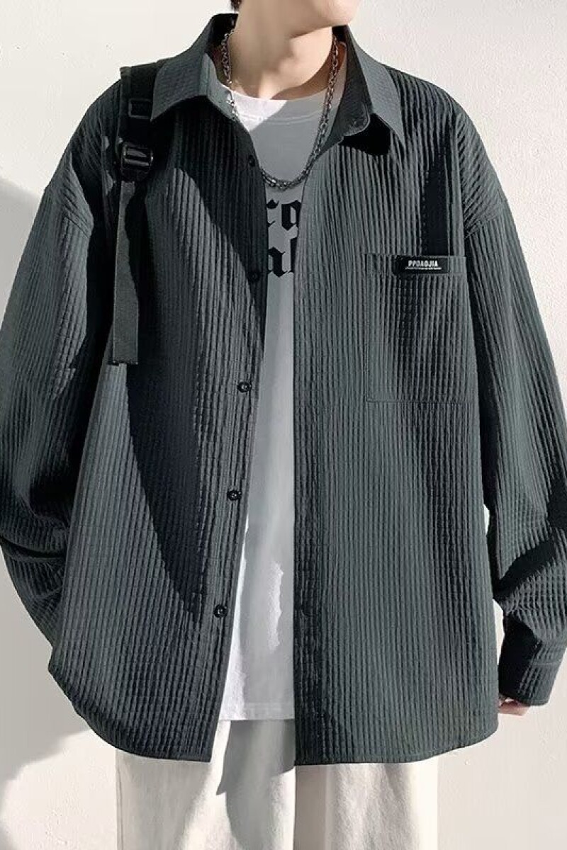 1506-1/C3841/P40秋季新款衬衫男宽松小众设计感上衣男,男装衬衫,星座1506-1