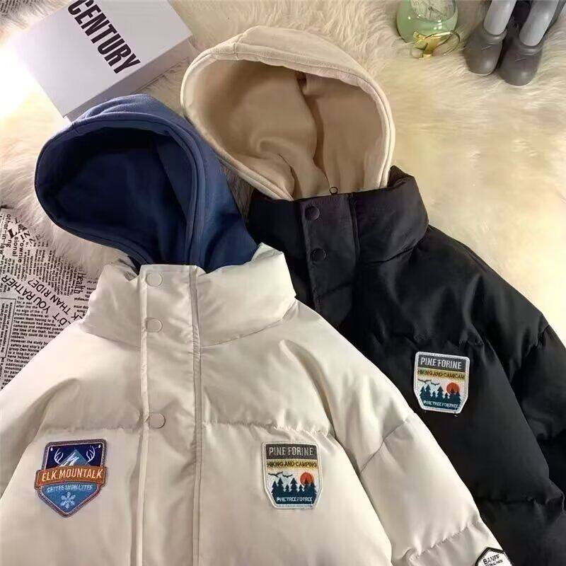1506/M2101/P64冬季加绒加厚面包服新款潮流日系简约棉衣外套2,男装棉衣,星座1506-1