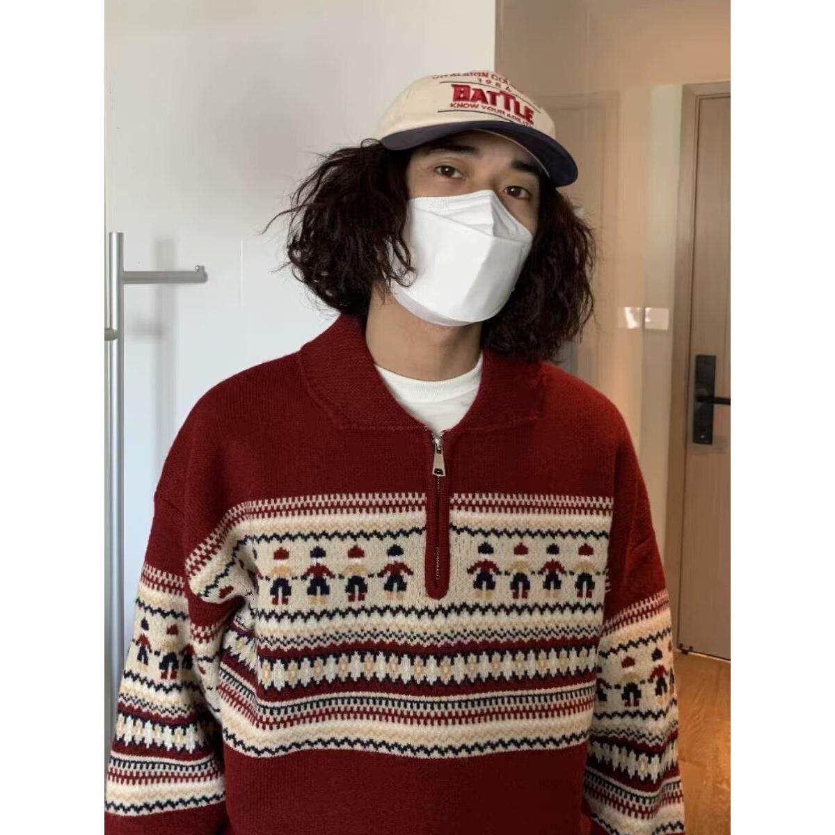 1506/M31651/P59秋冬新款开衫毛衣复古休闲慵懒风V领针织衫男,男装针织衫/毛衣,星座1506-1
