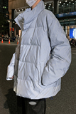 白鸭绒保暖夜光立领男士羽绒服潮流短款宽松外套2058/，男装羽绒服，星座1506-1