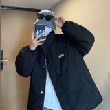 1506/M2121/P72冬季加绒加厚面包服新款潮流日系简约棉衣外套1，男装棉衣，星座1506-1
