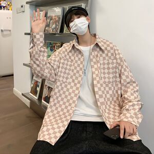 1506-1/C6841/P32新款衬衫男秋装宽松小众设计感图片