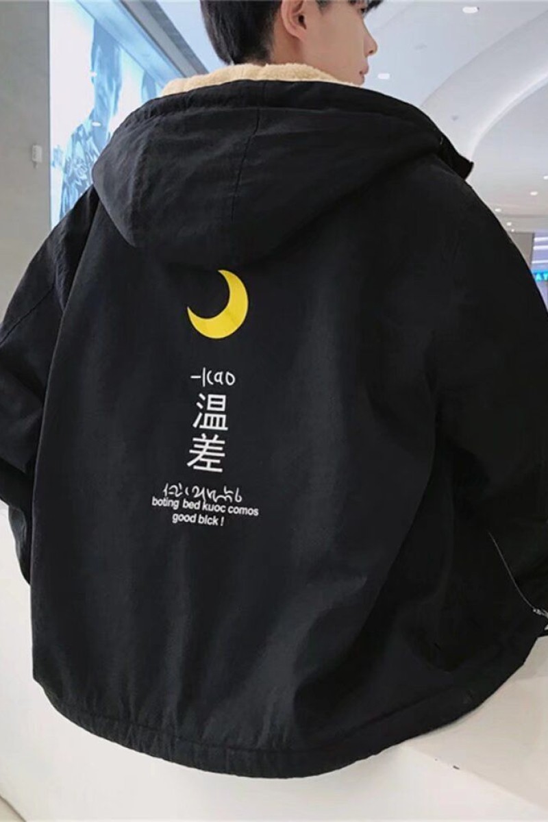 1506-1/WJ0261/P52连帽春秋季ins港风宽松潮牌羊羔绒百搭外套,女装短外套,星座1506-1