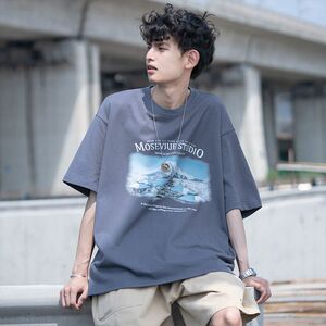 wassup candy夏季休闲半袖t恤男宽松潮流短袖港风青少年薄款体恤图片
