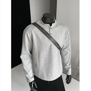 1506/WCT021/P34美式立领卫衣半拉链健身秋冬休闲打底衫男1图片