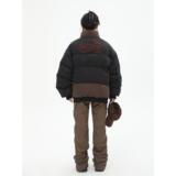 1506/MM511/P82冬季美式立领撞色棉服宽松短款帅气休闲外套1，男装棉衣，星座1506-1