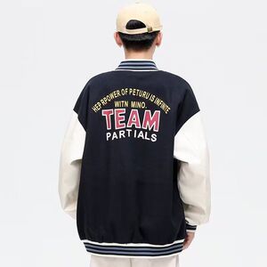 1506-1/JB011/P45春秋季撞色棒球服男装外套图片