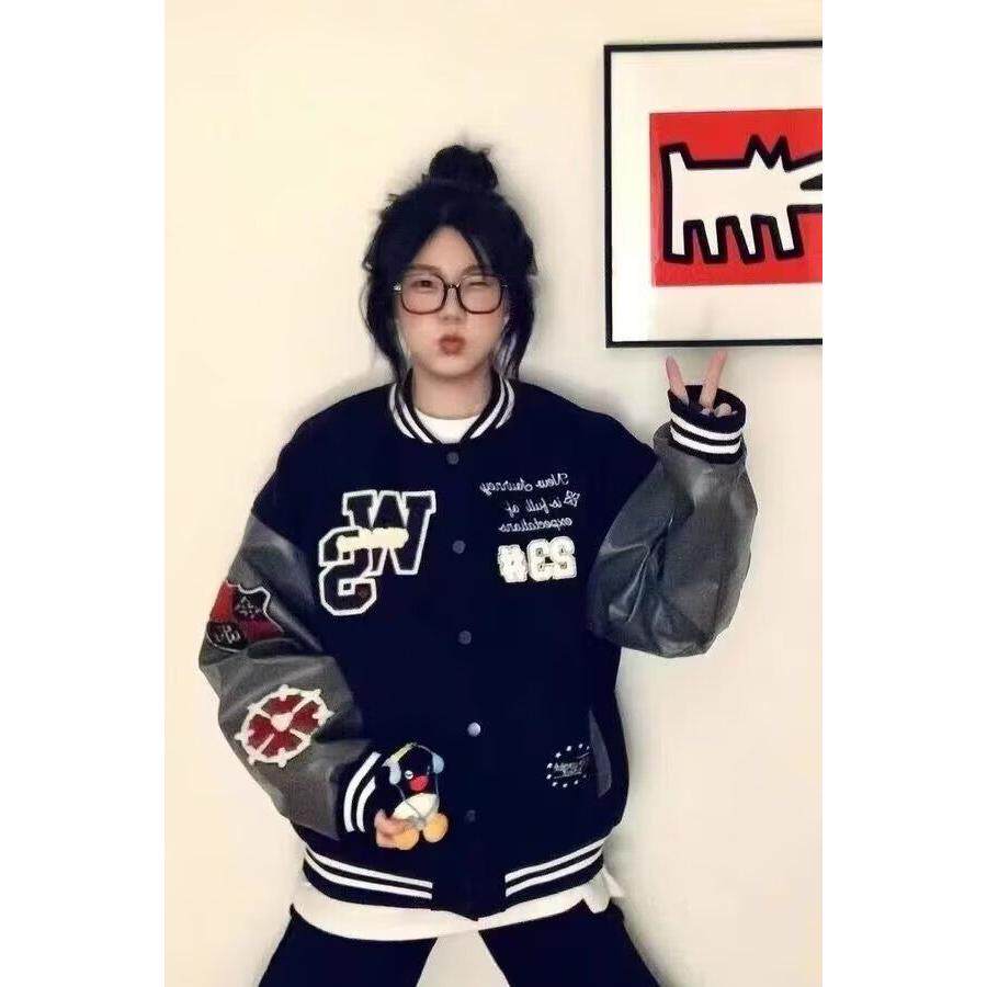 1506-1/JJ7261/P66潮牌情侣美式植绒毛巾刺绣棒球服，女装职业装，星座1506-1