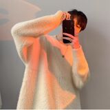 1506/MY091/P61半高领毛衣男款秋冬季加厚宽松潮牌高级感针织衫2，男装针织衫/毛衣，星座1506-1