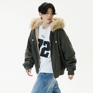 1506/QZSD030/P134冬季新款棉袄美式宽松棉上衣男夹棉外套1图片