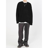 1506/M50111/P64破坏风毛衣男秋冬慵懒宽松内搭针织打底衫3，男装T恤，星座1506-1