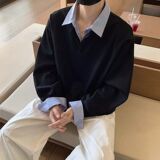 1506-1/WW031/P52春装男士长袖OLO衫纯色翻领时尚简约上衣，男装Polo衫，星座1506-1