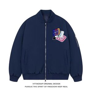 1506-1/JB031/P70B美式印花春季魔术贴外套男潮牌飞行员图片