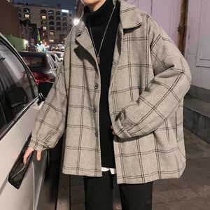 1506-1/M9051/P42秋装情侣装毛呢大衣中长款男图片