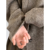 1506/M31881/P54复古翻领短款针织毛衣女小众软糯圈圈纱开衫1，男装针织衫/毛衣，星座1506-1