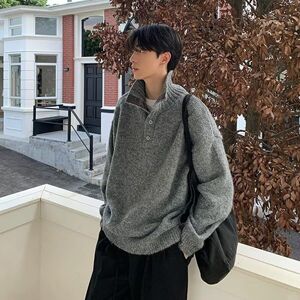 1506/MLD921/P52秋冬新款开衫毛衣美式复古休闲V领针织衫男2