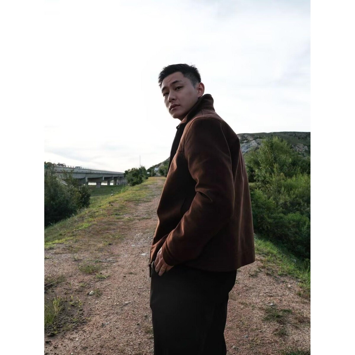 1506-1/JJ5411/P68时尚麂皮翻领休闲夹克外套男图片