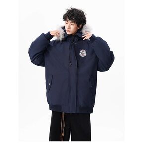 1506/M25091/P89美式可拆卸毛领棉衣男款冬季潮牌学院风夹克棉服1图片