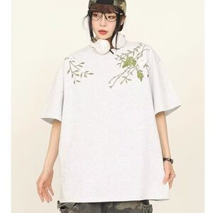 1506-1/CT161/P43新中式风潮牌潮流宽松半袖体恤图片