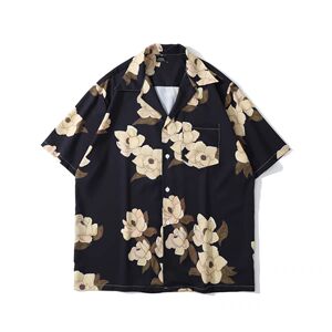 1506-1/C25531/P29夏威夷风设计感痞帅宽松衬衣男女图片